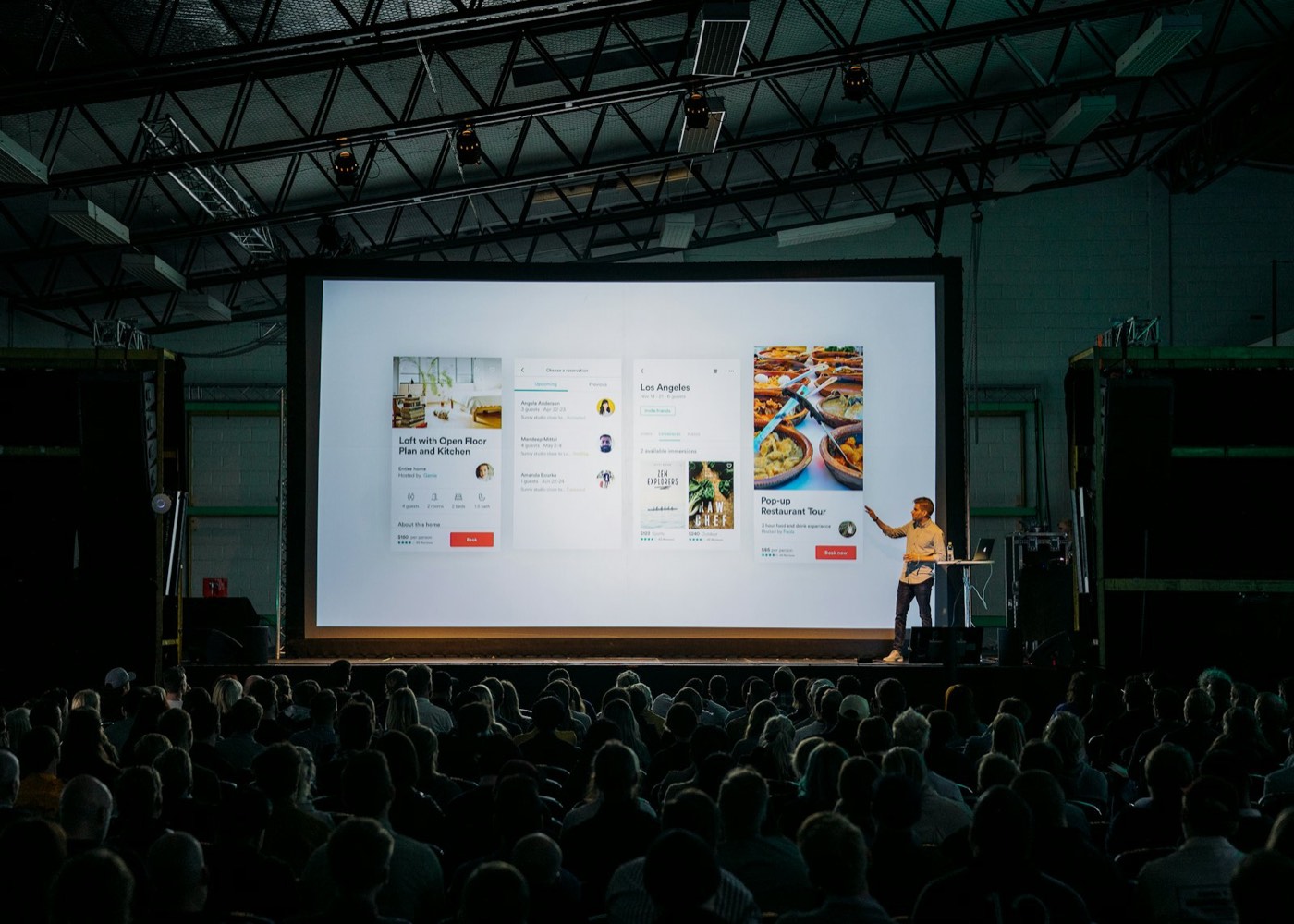 Speaker presenting to a large audience